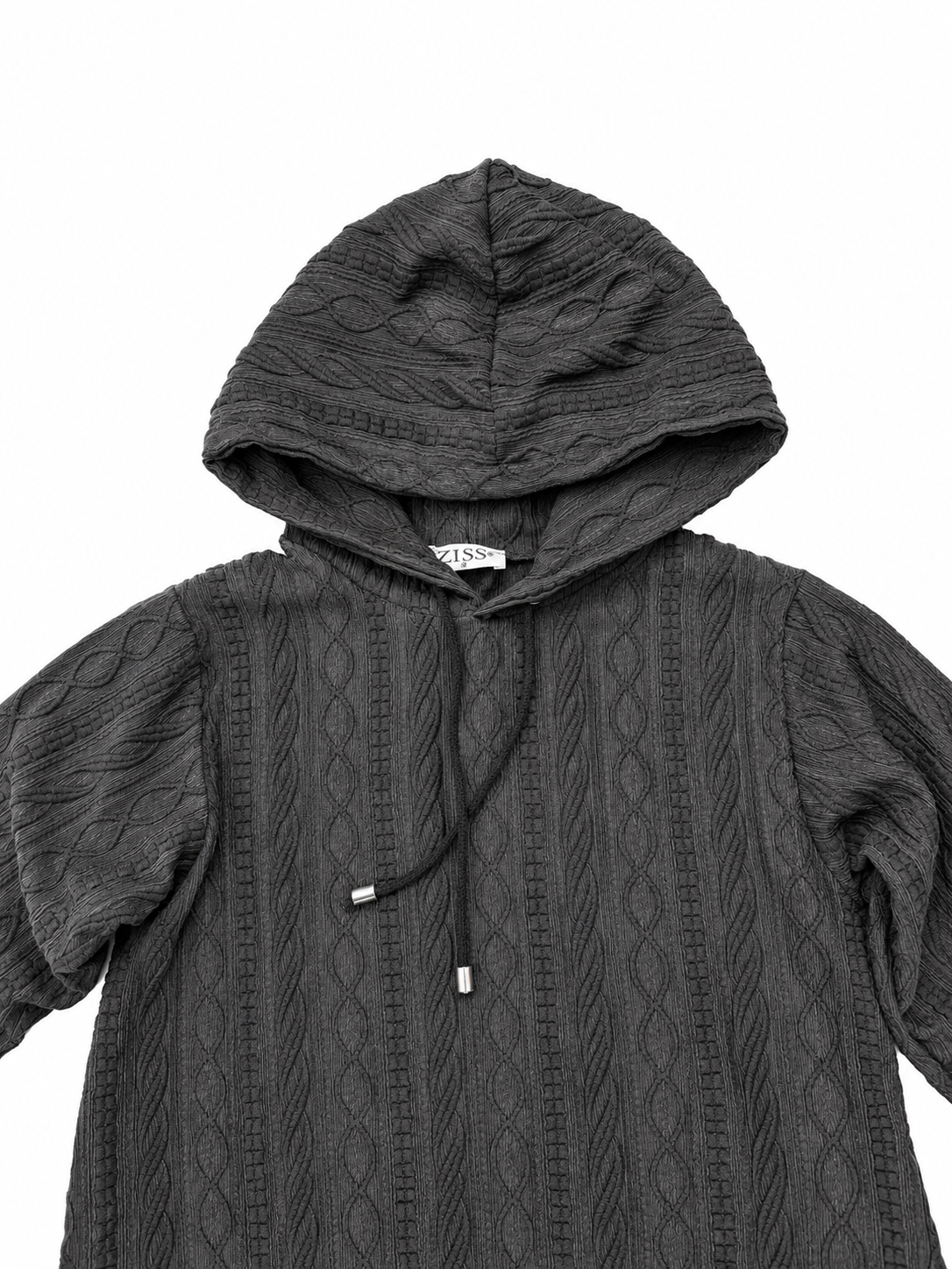 Cosy Heavy Hooded Knitted Maxi Dress By Ziss